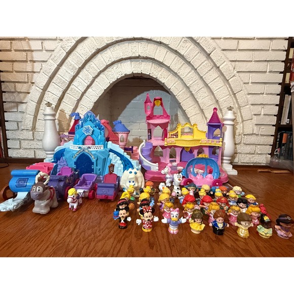 Fisher-Price Other - TESTED WORKS Fisher-Price Disney Princess Lot - 38 Characters, 3 Castles